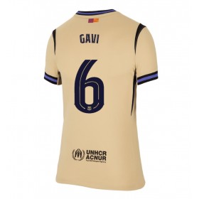 Dámské fotbalový oblečení Barcelona Paez Gavi #6 Venkovní košile 2025-26 Krátkým Rukávem